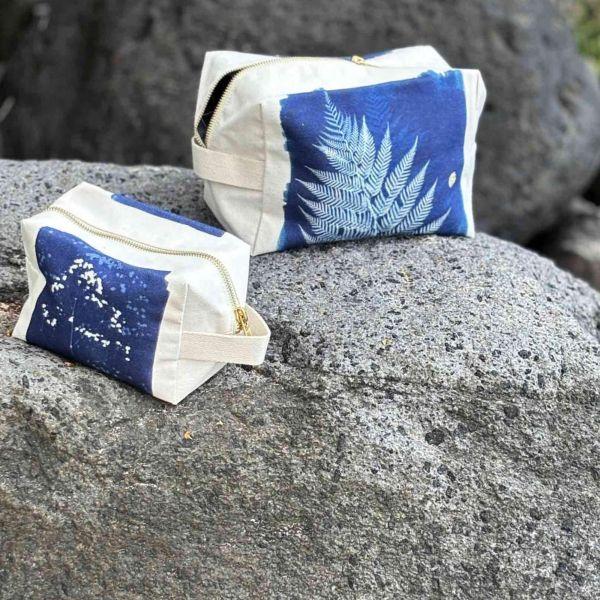 Vivaraise Trousse Cube Fougère Bleu 22 X 14 X 10 5 Bain