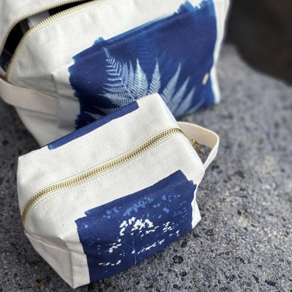 Vivaraise Trousse Cube Fougère Bleu 22 X 14 X 10 5 Bain