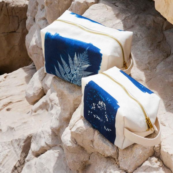 Vivaraise Trousse Cube Fougère Bleu 22 X 14 X 10 5 Éco-responsable