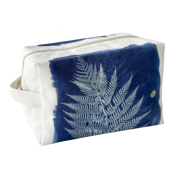 Vivaraise Trousse cube Fougère Bleu 22 x 14 x 10 5 Bain