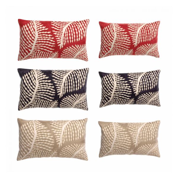 Vivaraise Coussin Brodé Flora Déco