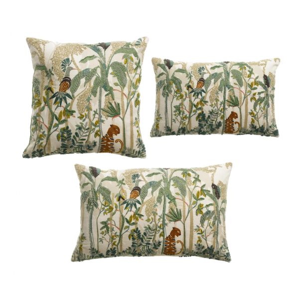 Vivaraise Coussin brodé Raja Multico Déco