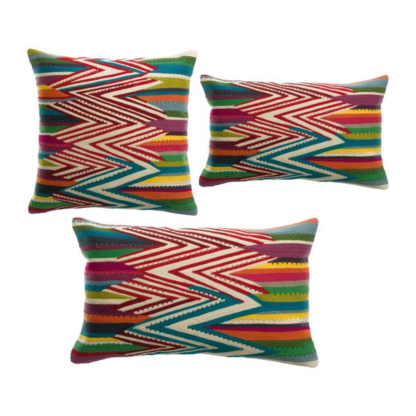 Vivaraise Coussin brodé Zuma Multico Déco
