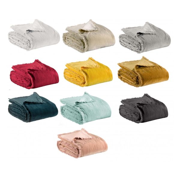Vivaraise Plaid Uni Fara 135 X 200 Déco