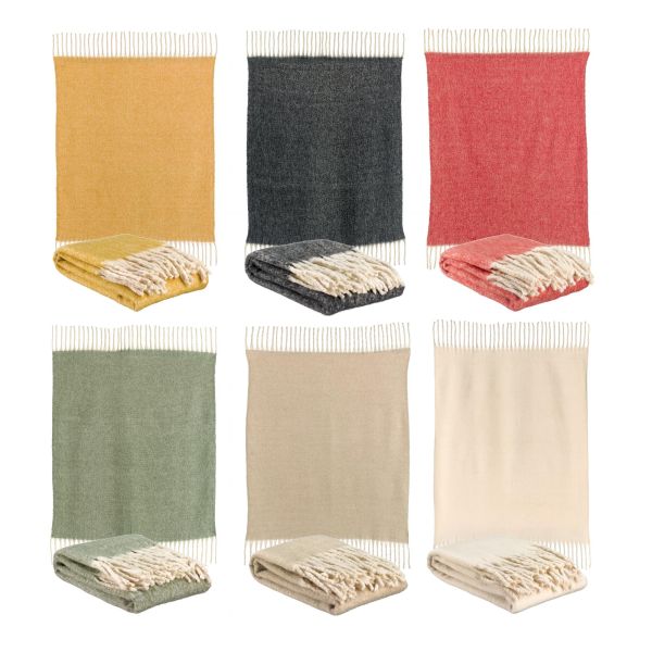 Vivaraise Plaid uni recyclé Isabel 130 x 160 Déco