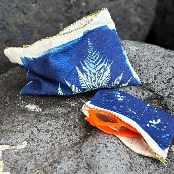 Vivaraise Pochette Fougère Bleu L Éco-responsable