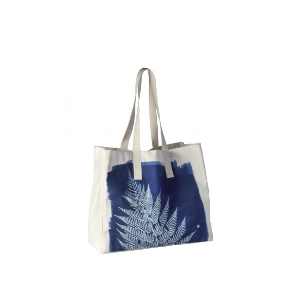 Vivaraise Sac cabas Fougère Bleu 38 x 46 x 18 Déco