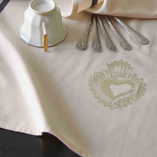 Vivaraise Torchon Bon Cur Or 70 X 50 Cuisine