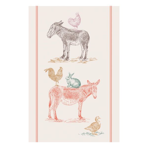 Vivaraise Torchon Ferme Ecru 48 X 72 Cuisine