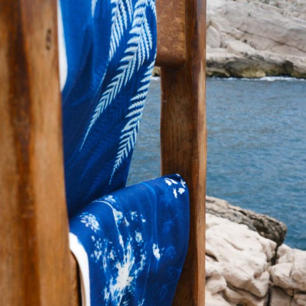 Vivaraise Torchon Fougère Bleu 70 X 50 Cuisine