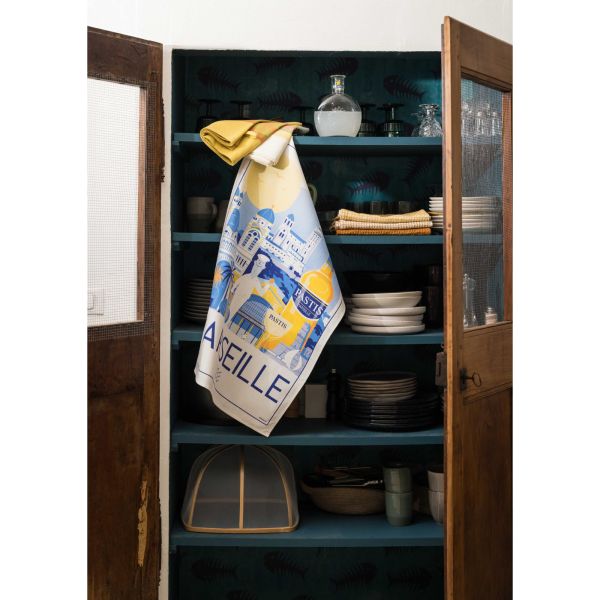 Vivaraise Torchon Marseille Blanc 48 X 72 Cuisine