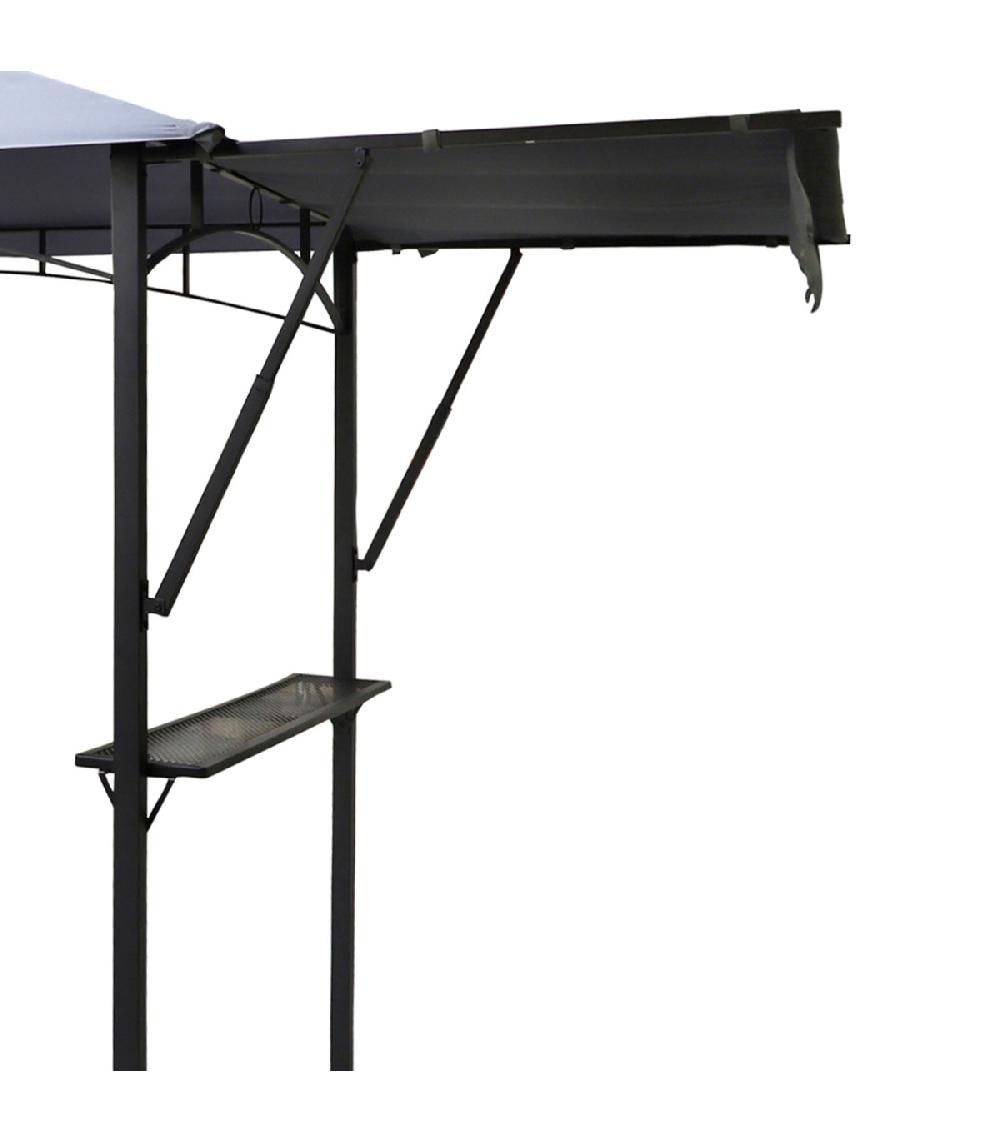 Wadiga Abri Barbecue Avec 2 Pare-soleils Et 2 Tablettes 205x124x255cm