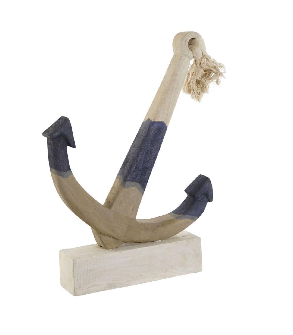 wadiga Ancre décorative en bois à poser 37.5x7.5x52cm