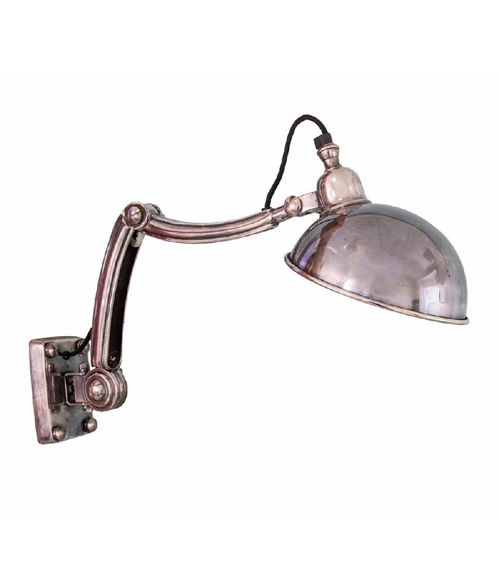 wadiga Applique murale articulée en laiton argenté 8x50x25cm