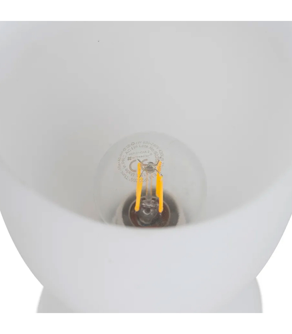 Wadiga Applique Murale Double Métal Doré Et Globes En Verre Dépoli Blanc 18x12x36cm