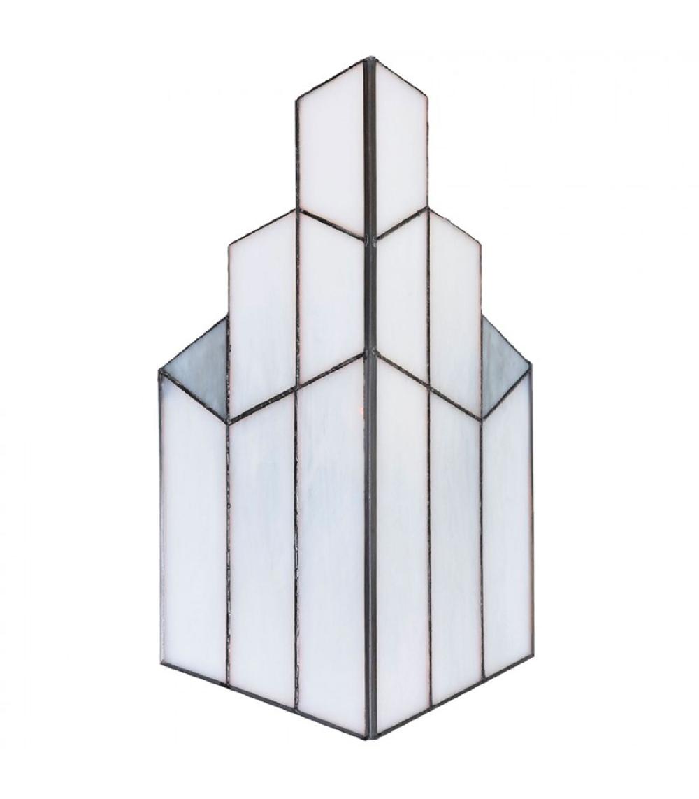 Wadiga Applique Murale En Métal Et Verre Opale 26x4x21cm