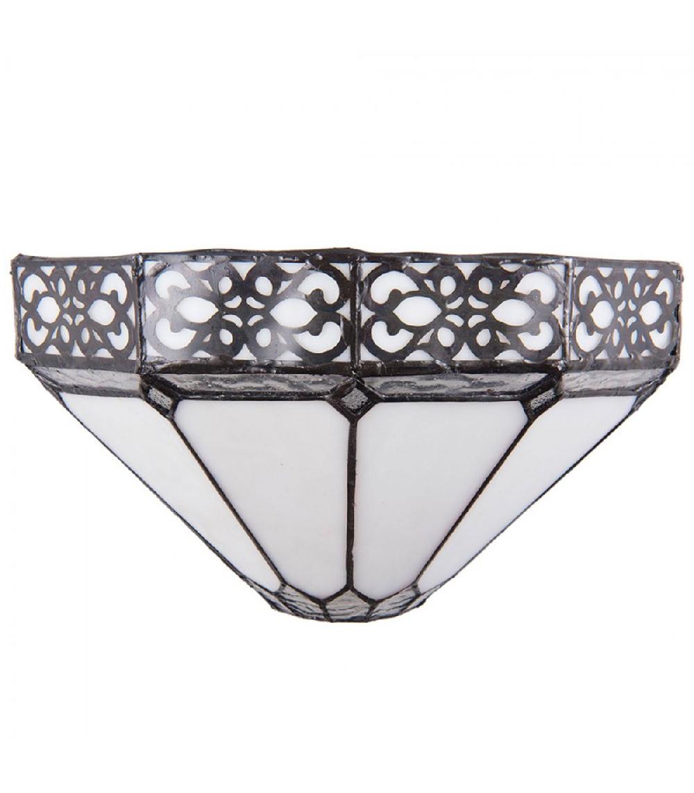 Wadiga Applique Murale En Métal Et Verre Opale 30x15x16cm