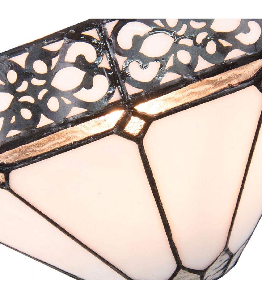 Wadiga Applique Murale En Métal Et Verre Opale 30x15x16cm