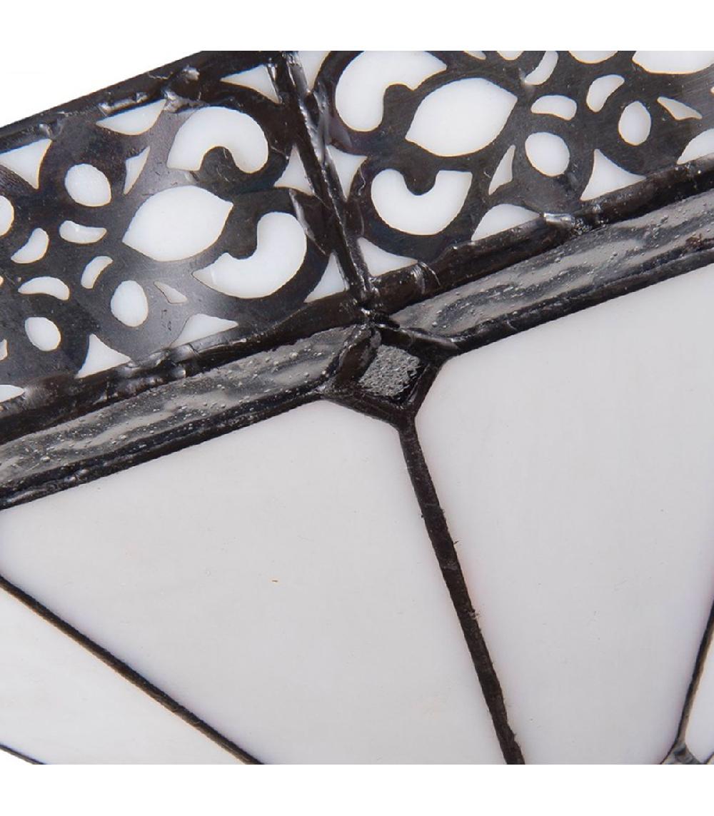 Wadiga Applique Murale En Métal Et Verre Opale 30x15x16cm