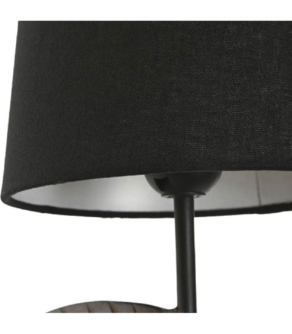 Wadiga Applique Murale En Résine Marron Cheval Et Et Abat-jour Noir 21x18x50.5cm