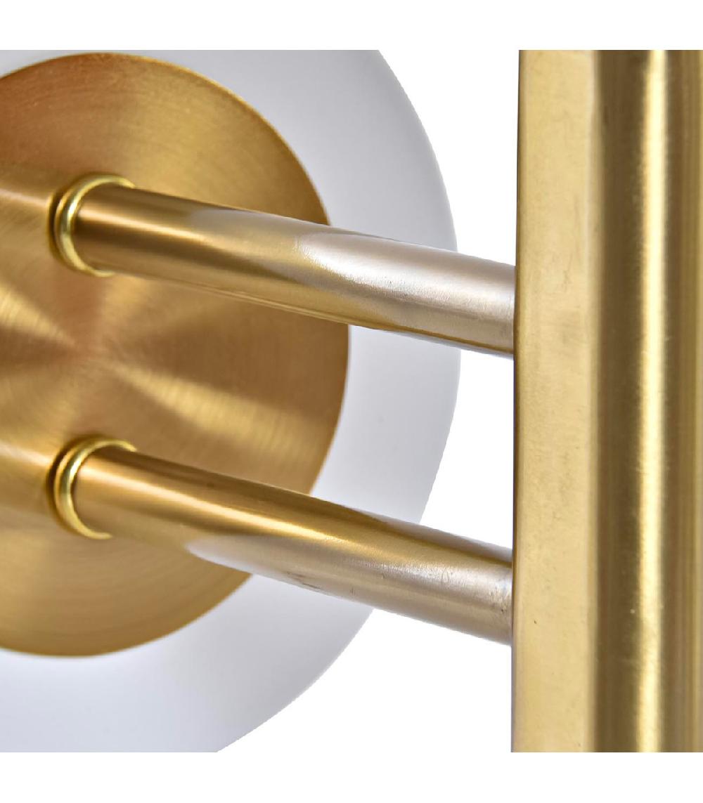 Wadiga Applique Murale Métal Doré Et Abat-jour Blanc 19x25x30cm