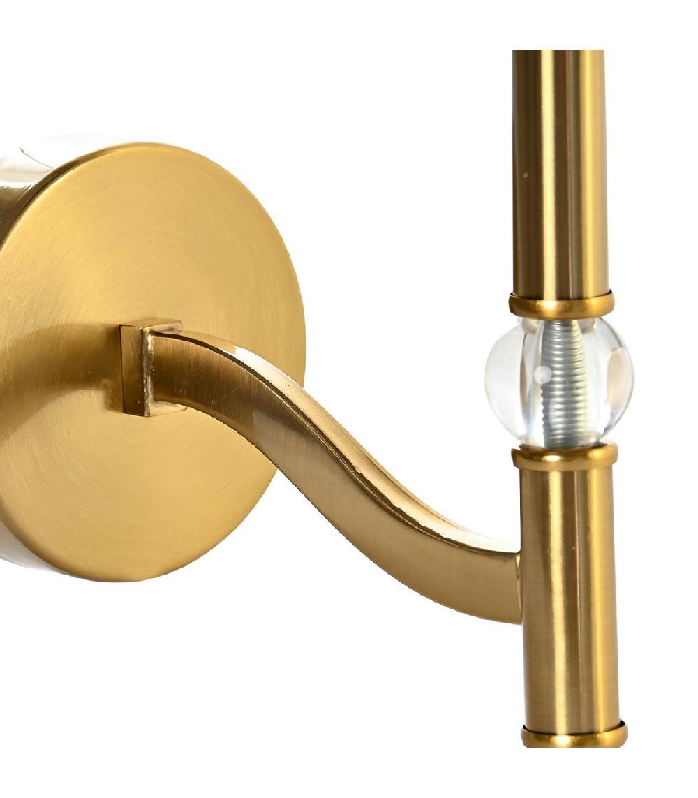 Wadiga Applique Murale Métal Doré Et Abat-jour Noir 15x23x31cm