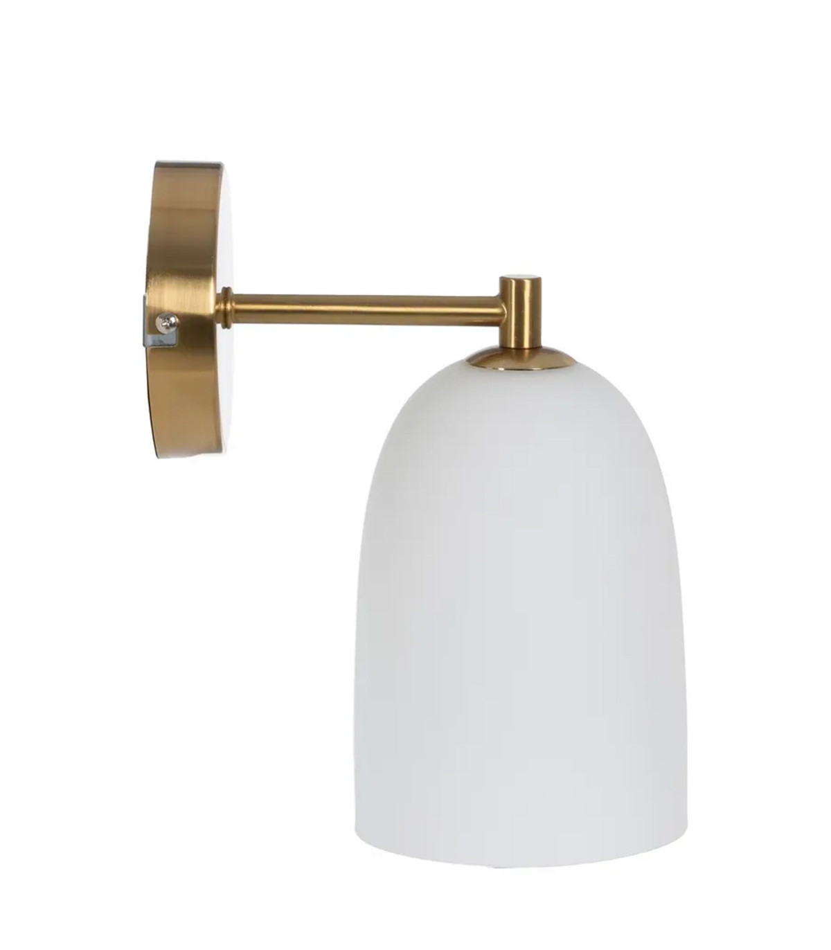 Wadiga Applique Murale Métal Doré Et Globe En Verre Dépoli Blanc 19x12x23.5cm