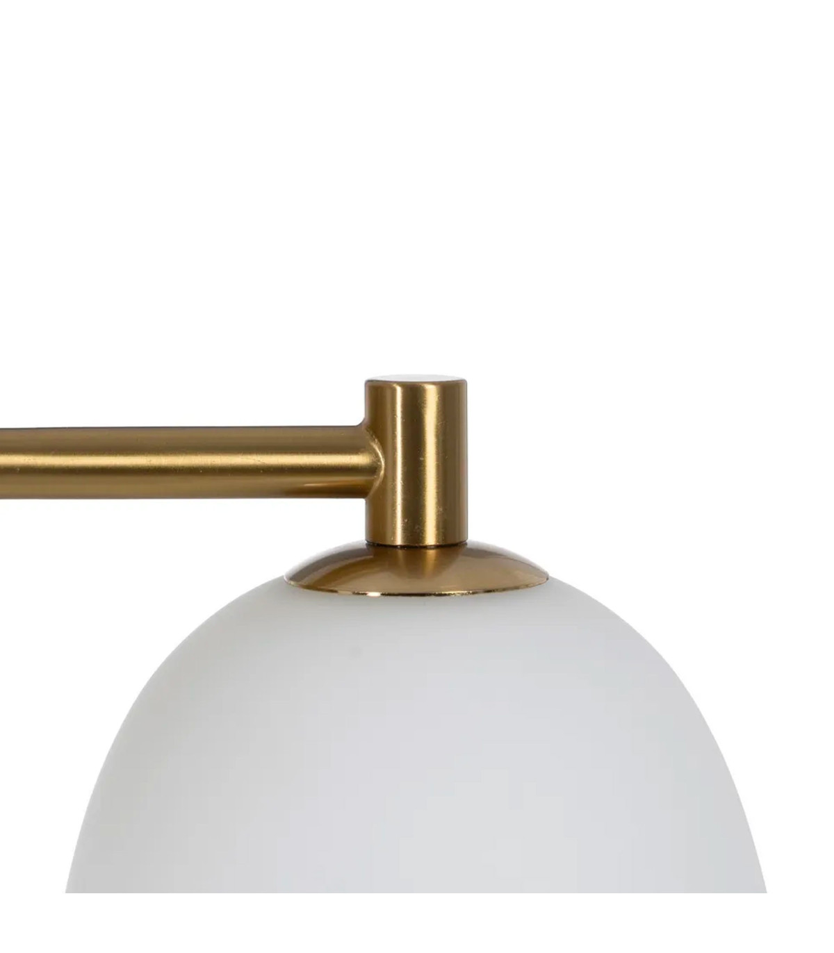 Wadiga Applique Murale Métal Doré Et Globe En Verre Dépoli Blanc 19x12x23.5cm