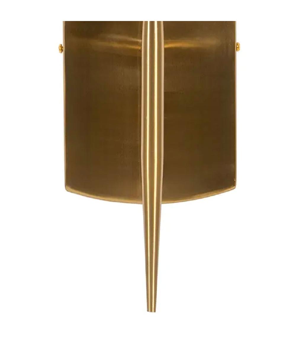 Wadiga Applique Murale Métal Doré Et Globe En Verre Dépoli Blanc 12x12x29cm