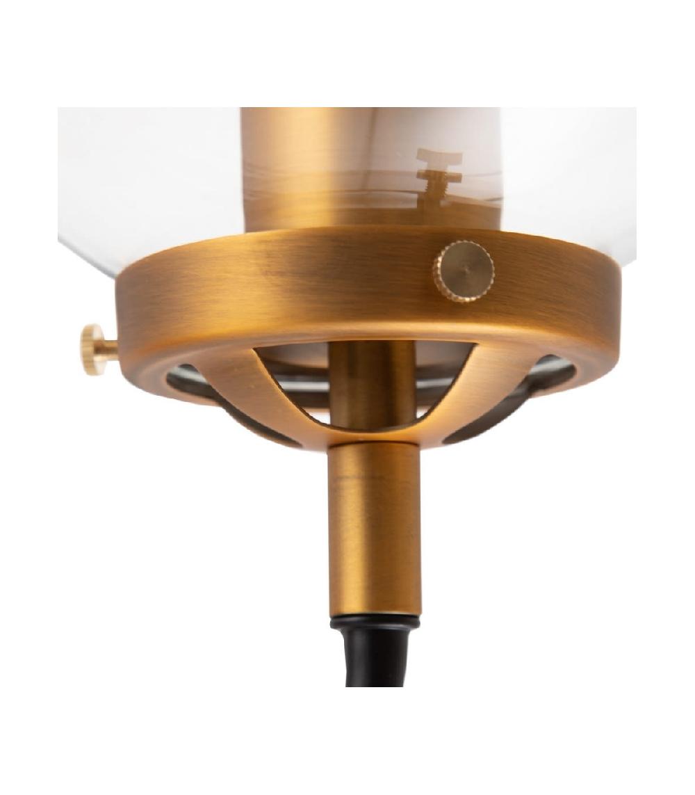 Wadiga Applique Murale Métal Doré Et Noir Globe En Verre