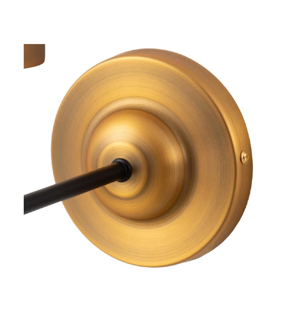 Wadiga Applique Murale Métal Doré Et Noir Globe En Verre