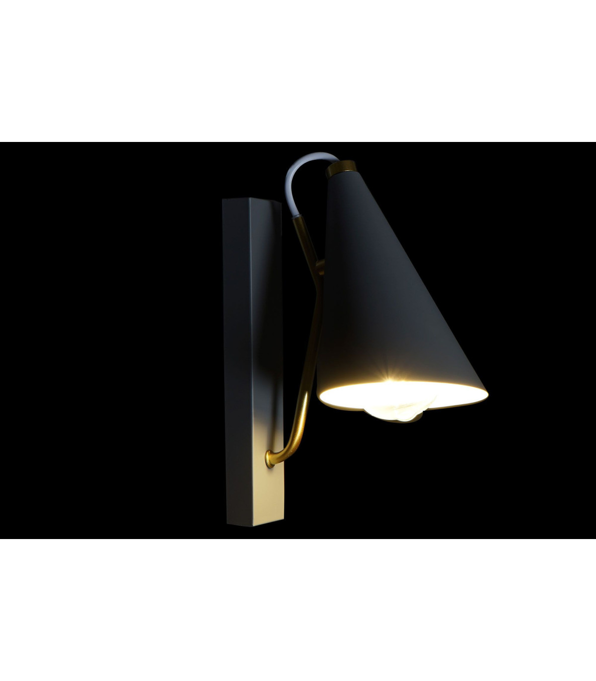 Wadiga Applique Murale Métal Gris Et Doré - 12x25x29cm