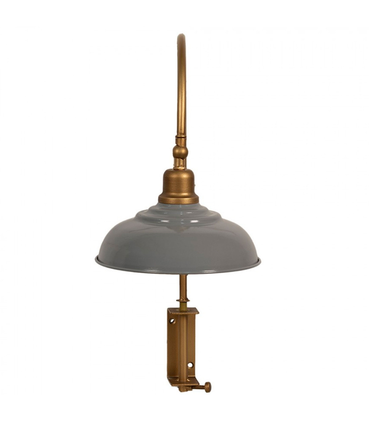 Wadiga Applique Murale Potence Rétro Dorée Et Grise 33x21x48cm