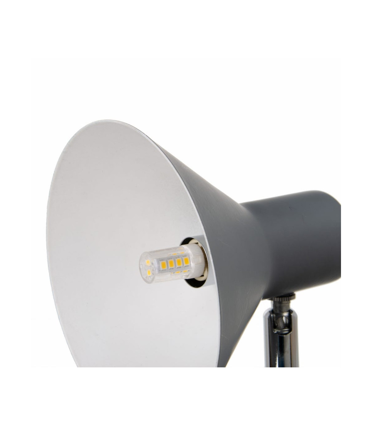 Wadiga Applique Murale Ronde En Métal Gris - 13x15.5x14cm