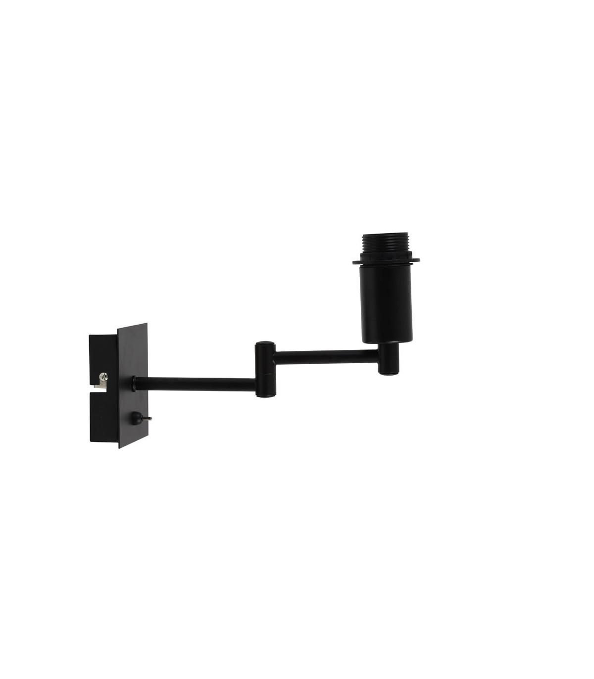 wadiga Applique Murale Tête de Lit Bras Articulé en Métal Noir Mat