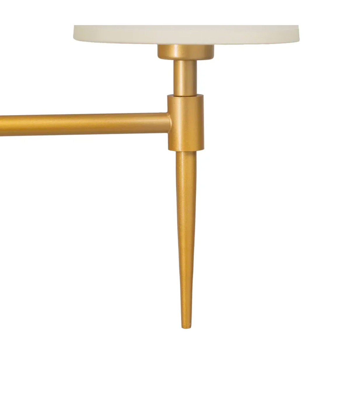 Wadiga Applique Murale Triple En Métal Doré Et Abat-jours Tissu Blanc 58x20x31.5cm