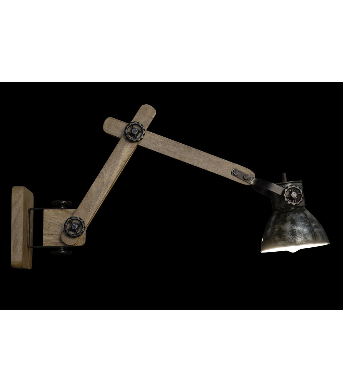 Wadiga Applique Potence Bois Et Métal Style Industriel