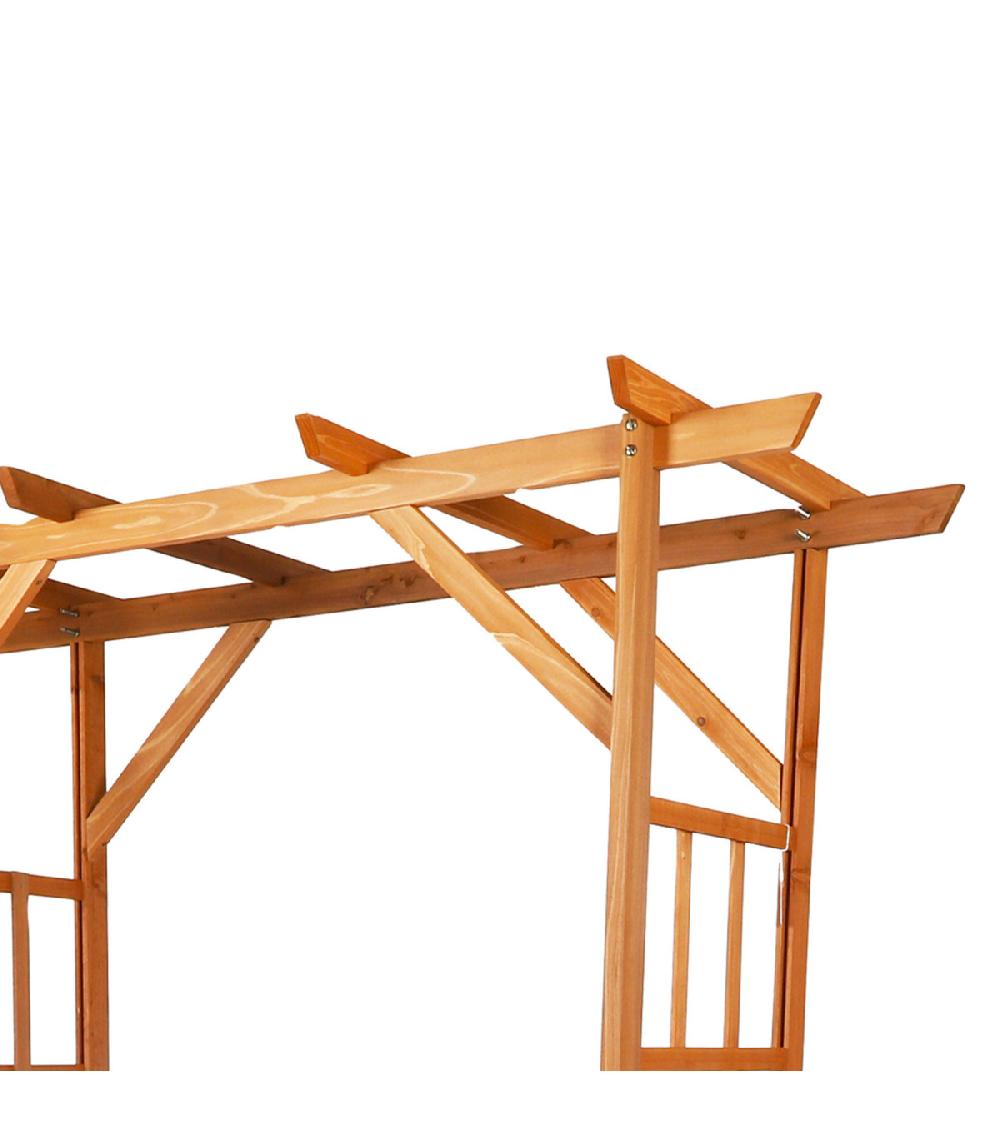 Wadiga Arche De Jardin En Bois Avec Treillis 146x68x211cm