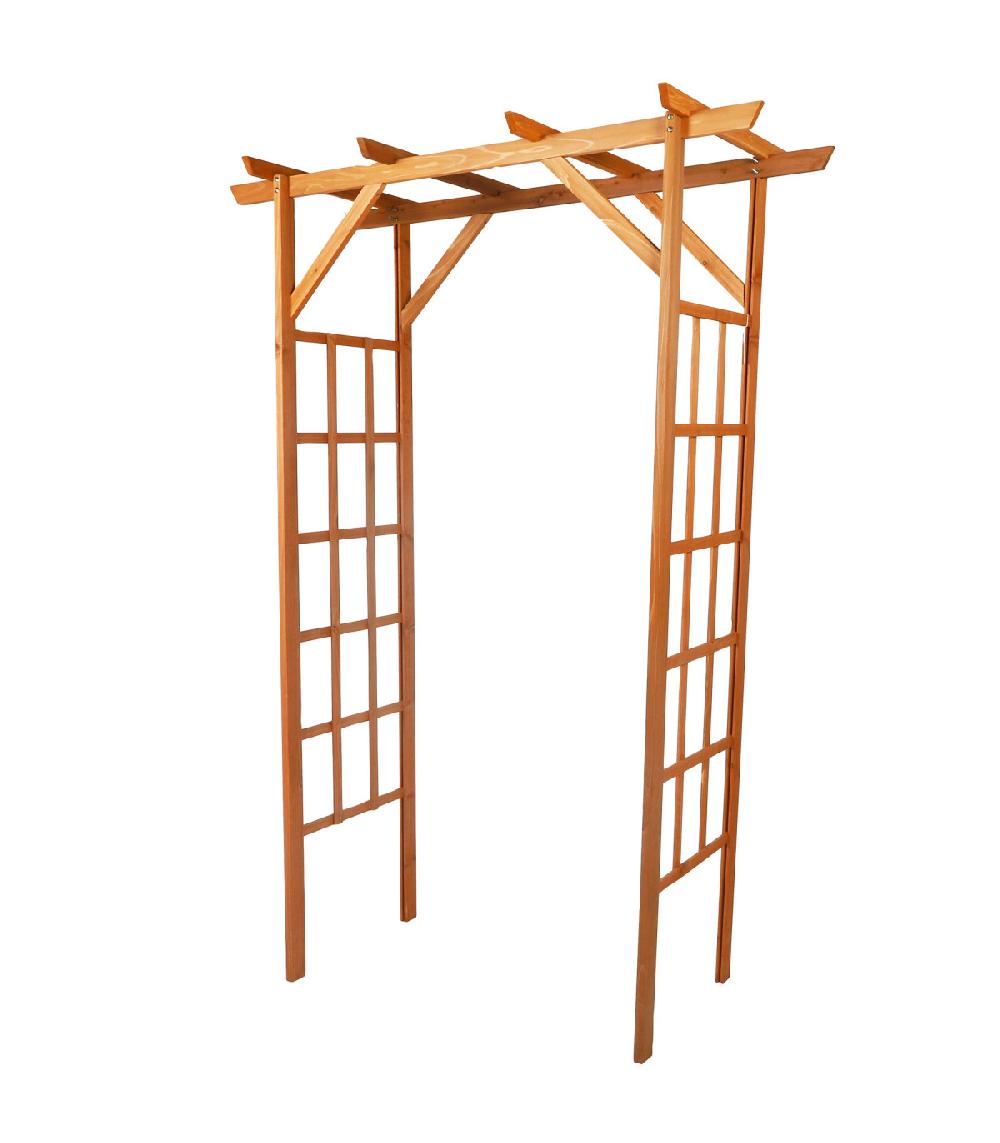 wadiga Arche de jardin en bois avec treillis 146x68x211cm