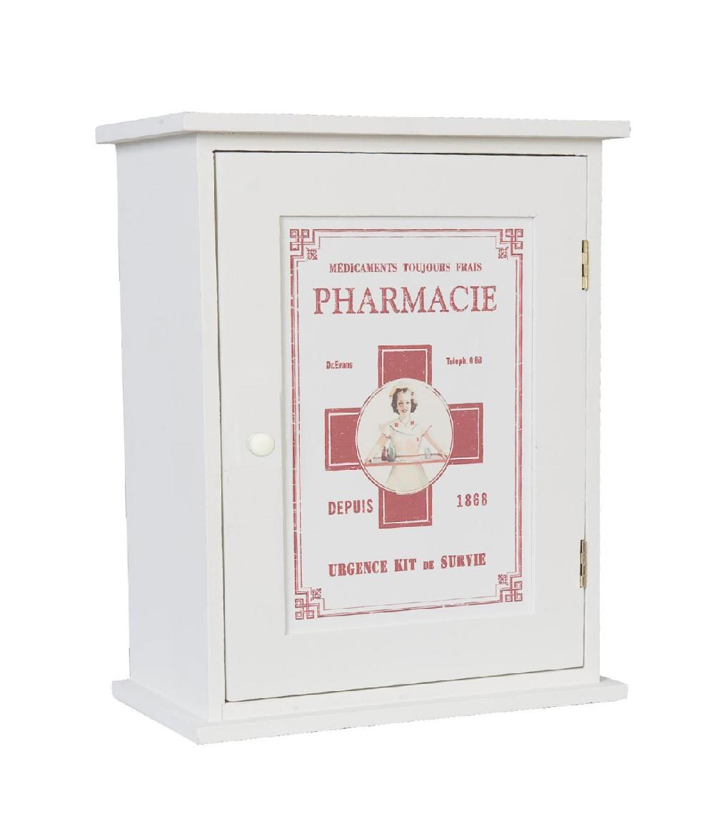 wadiga Armoire à Pharmacie en Bois MDF Style Vintage