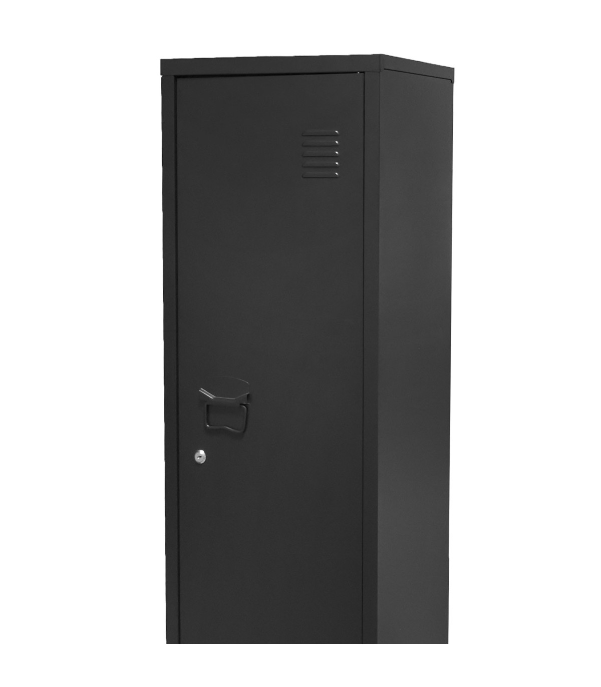 Wadiga Armoire Vestiaire Métal Noir Style Casier Industriel 38x38x137cm