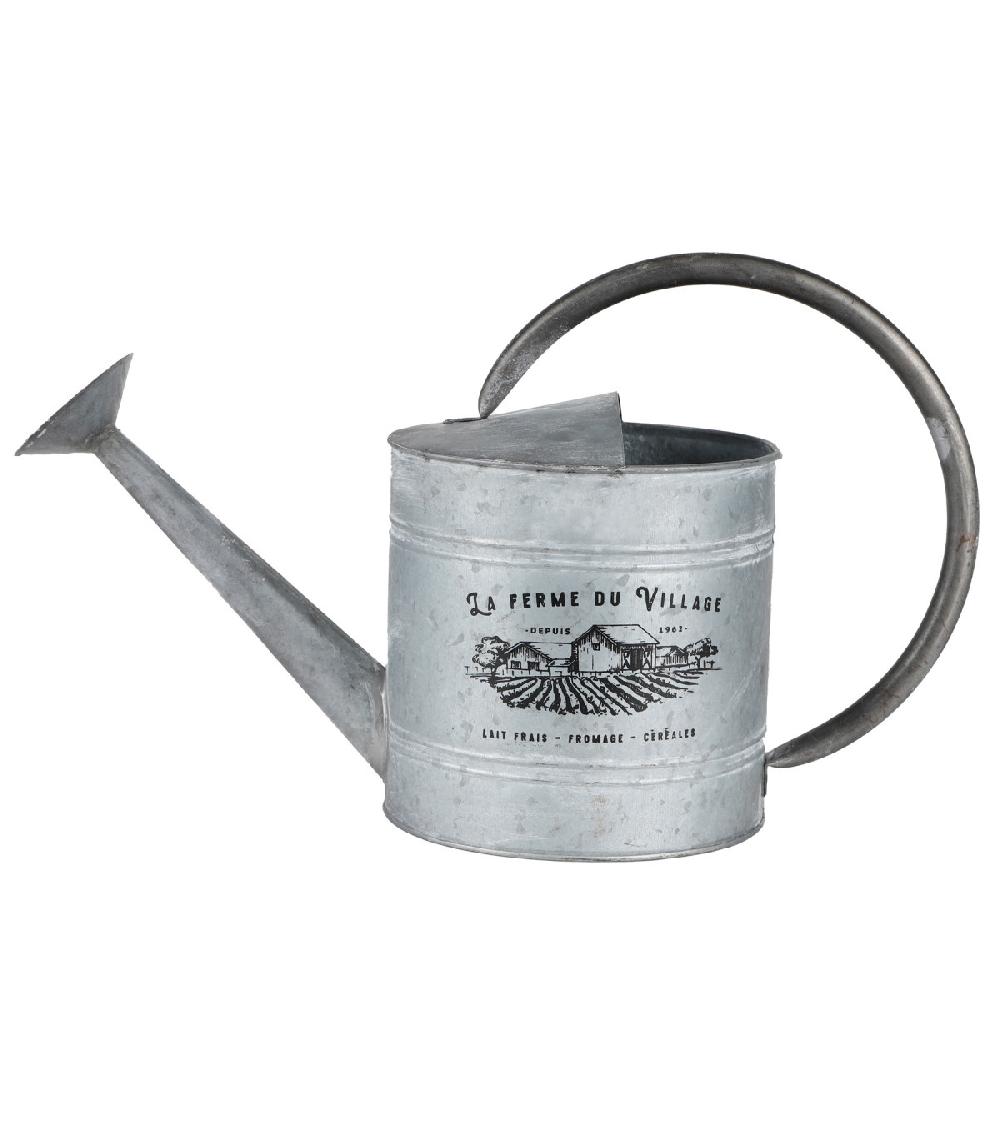 wadiga Arrosoir en métal effet zinc esprit cottage décoratif