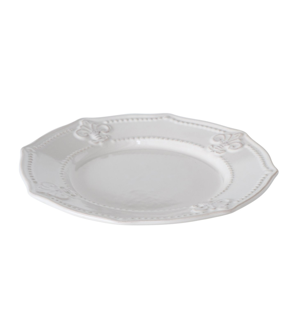 wadiga Assiette à dessert en céramique blanche monaco - Diamètre 22cm