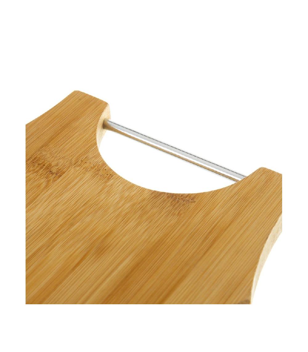Wadiga Assiette à Pizza En Bambou Avec Roulette à Découper - D32cm