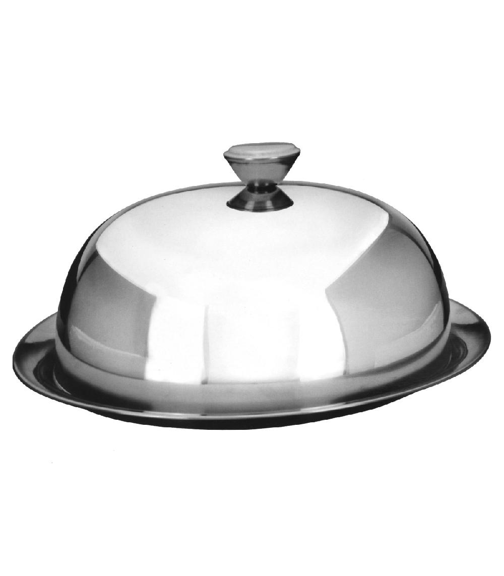 wadiga Assiette de Présentation avec Cloche en Inox