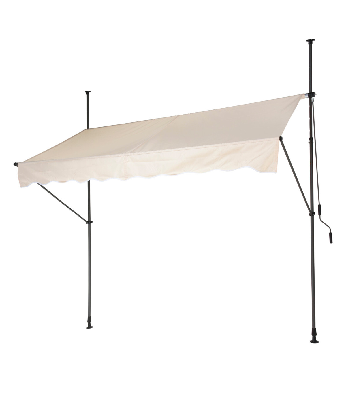 wadiga Auvent rétractable manuel à manivelle autoportant sans perçage