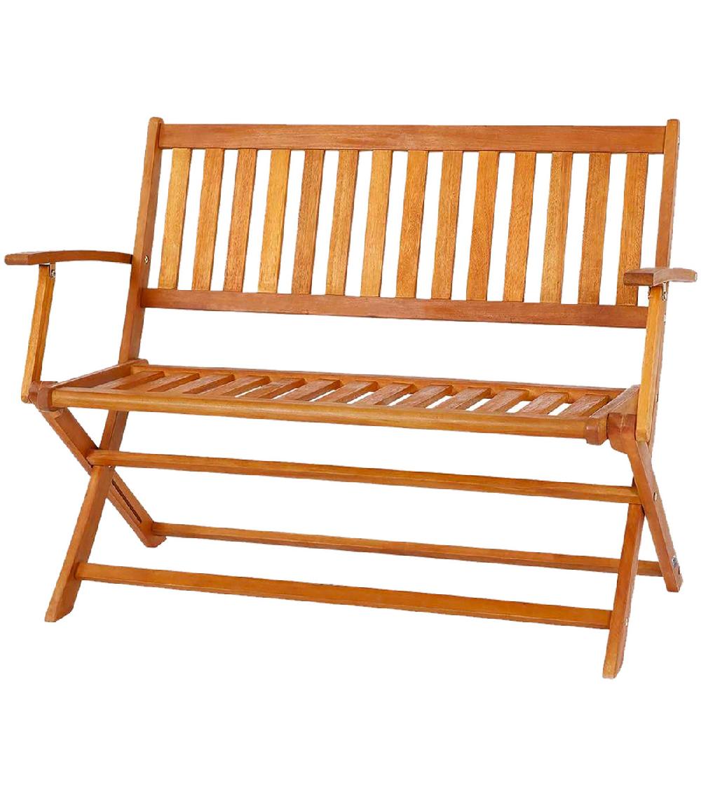 wadiga Banc de jardin en bois pliable 118x63.5x89cm