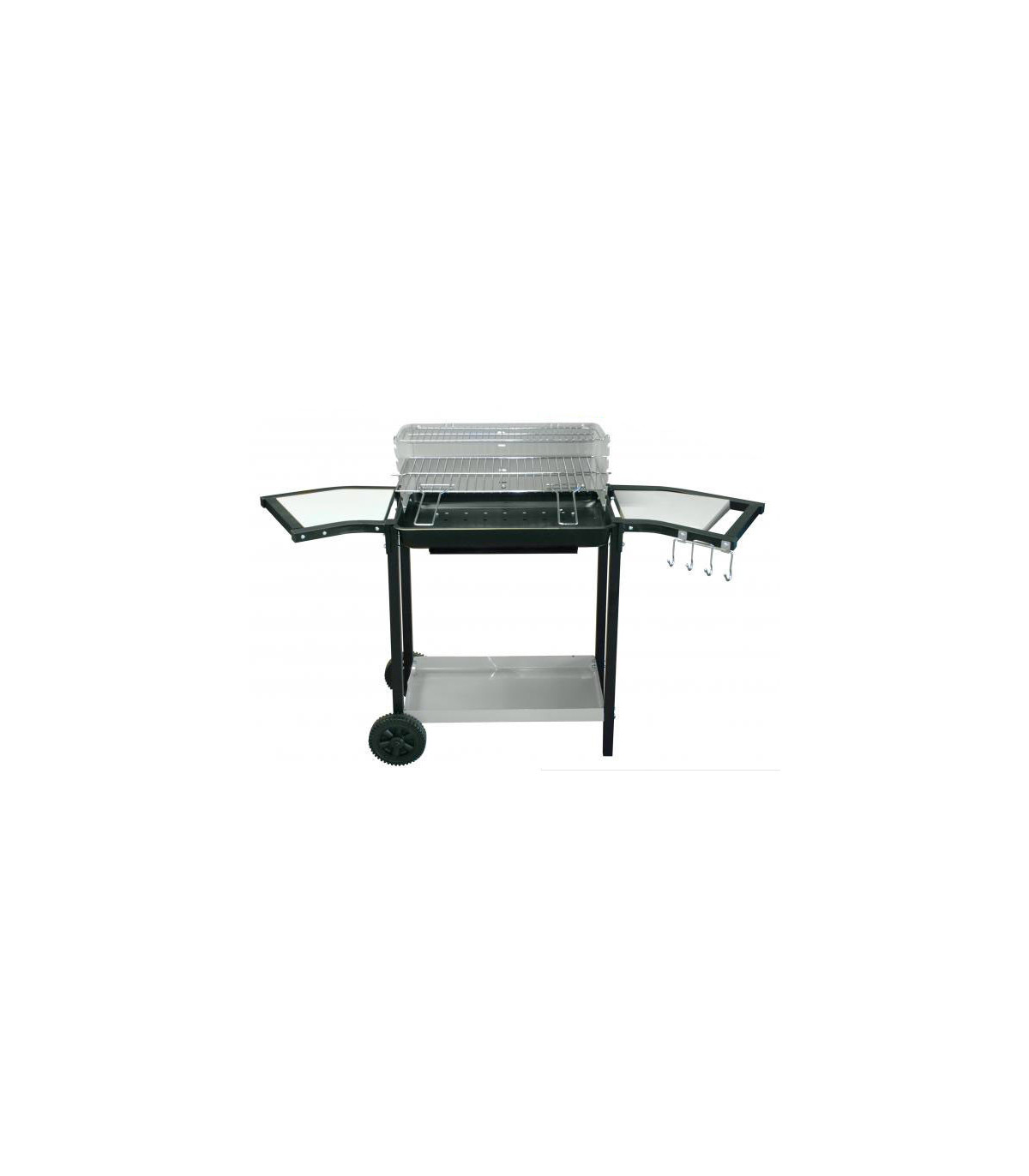 wadiga Barbecue Double Grille et Repose-plats sur Roulettes