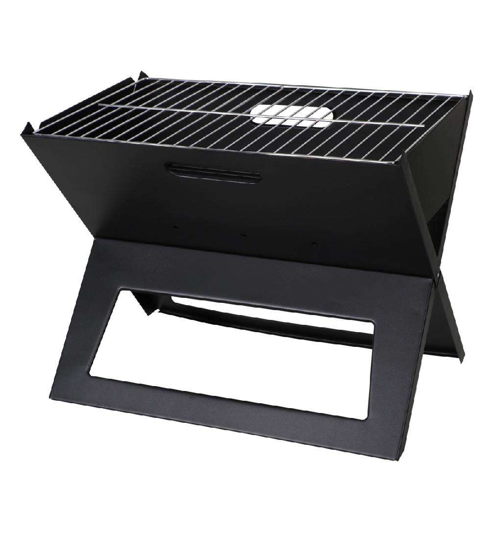 wadiga Barbecue pliable en métal noir 44.5x30.5x35cm