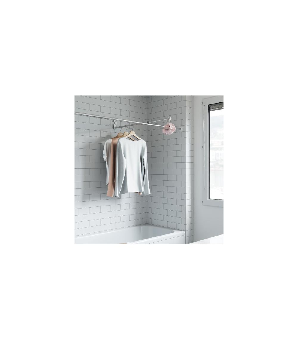 Wadiga Barre De Séchage Douche Amovible UMBRA Sure-Lock Shwr Dry Bar